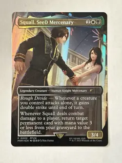 Squall, SeeD Mercenary Standard Showdown Promo Borderless FOIL Final Fantasy MTG - Image 1