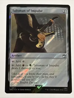 MTG Universes Beyond: Doctor Who Talisman of Impulse Surge Foil 0842 NM - Image 1