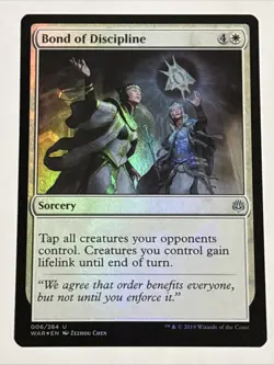MTG War of the Spark Bond of Discipline Foil 006/264 NM - Image 1