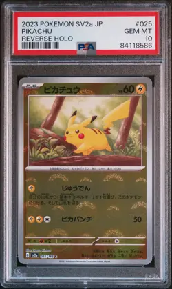 2023 POKEMON JPN SV2A-POKEMON 151 REVERSE HOLO #025 PIKACHU PSA 10 - Image 1