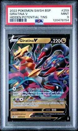 GIRATINA V #259 PSA 9 • 2022 POKEMON SWSH BLACK STAR PROMO HIDDEN POTENTIAL TINS - Image 1