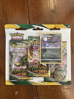 Pokemon TCG: Evolving Skies Triple Blister Booster Pack Umbreon Promo (SEALED) - Image 1