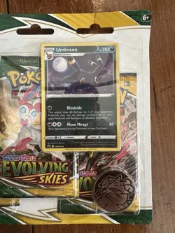 Pokemon TCG: Evolving Skies Triple Blister Booster Pack Umbreon Promo (SEALED) - Image 3