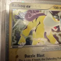 Pokemon Raikou ex TM Magma Vs TM Aqua Holo Ultra Rare #92 PSA 8 - Image 2