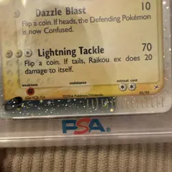 Pokemon Raikou ex TM Magma Vs TM Aqua Holo Ultra Rare #92 PSA 8 - Image 3