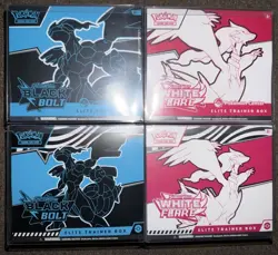Pokemon TCG Black Bolt and White Flare Pokemon Center + Regular ETBS ALL 4 BOXES - Image 1