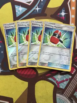 Pokemon Playset Of 4x Crushing Hammer 115/149 - Reverse Holo - Sun & Moon Excell - Image 1