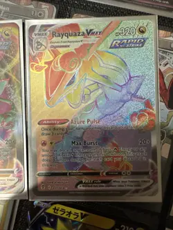 Rayquaza VMAX (Secret) 217/203 Swsh07: Evolving Skies Holo Pokemon Card NM - Image 2