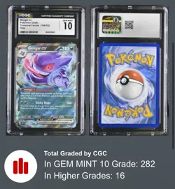 CGC 10 GEM MINT Gengar EX 104/162 HOLO RARE Temporal Forces Pokemon Card 104/162 - Image 1