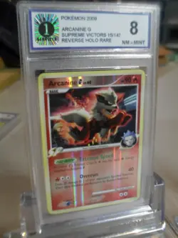 P1 Graded 8 Arcanine G 15/147 Supreme Victors Reverse Holo rare Pokemon Card - Image 1