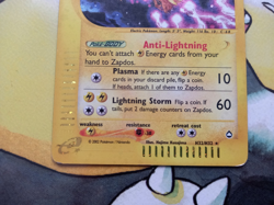 Zapdos H32/H32 Aquapolis Holo Rare Pokemon Card - Image 4