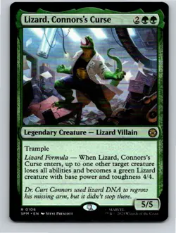 Magic the Gathering Lizard, Connors's Curse Marvel's Spider-Man MTG Free Ship! - Image 1
