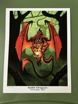 MTG Rathi Dragon Print High Quality Archival From The Family Of Christopher Rush - Image 1