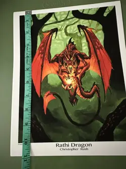 MTG Rathi Dragon Print High Quality Archival From The Family Of Christopher Rush - Image 3