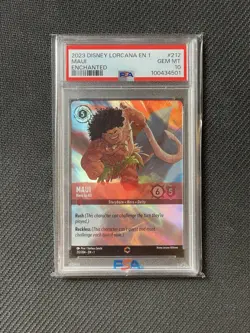 Disney Lorcana Maui Hero To All Enchanted #212 PSA 10 Gem Mint - Image 1