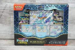 Pokemon TCG: Paldean Fates Quaquaval ex Premium Col !!! 8 Packs! New Sealed (1x) - Image 1
