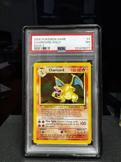 Charizard Pokemon 2000 Holo Base Set 2 II 4/130 PSA 7 🔥 - Image 3