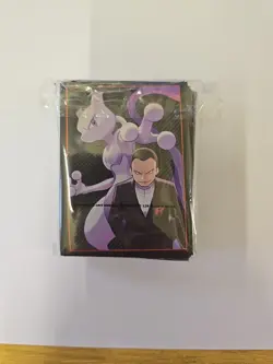 Pokemon TCG Destined Rivals ETB Sleeves Giovanni & Mewtwo 65 Sleeves Sealed - Image 1