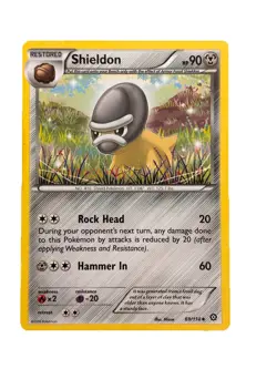 New: 2016 Pokemon TCG Shieldon 69 XY-Steam Siege Regular Uncommon - Image 1