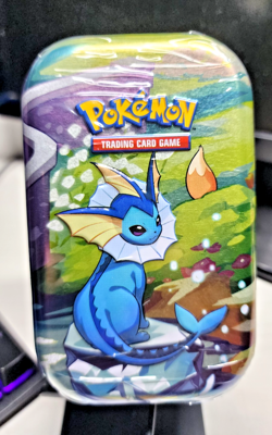 Pokemon Prismatic Evolutions Mini Tin Vapreon Scarlet & Violet TCG Sealed - - Image 1