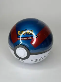 Pokemon TCG PokeBall Tin - Great Ball H24 - Sealed NEW - 3 Booster Packs - Image 1