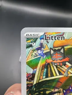 Pokemon TCG Litten Full Art Holo Card 167/162 Temporal Forces Illustration Rare - Image 4
