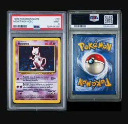MEWTWO - 10/102 POKEMON CARD 1999 BASE SET UNLIMITED - FRESH SLAB PSA 9 MINT - Image 3