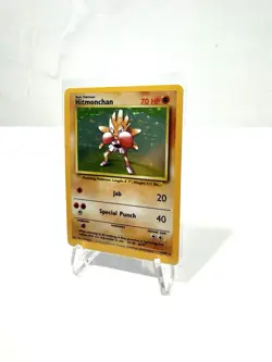 HITMONCHAN HOLO - 1999 Base Set 7/102 - Pokemon Card 151 WOTC - LP/MP Clean 🥊 - Image 2