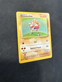 HITMONCHAN HOLO - 1999 Base Set 7/102 - Pokemon Card 151 WOTC - LP/MP Clean 🥊 - Image 4