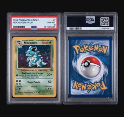 NIDOQUEEN HOLO 7/64 - JUNGLE 1999 POKEMON CARD - FRESH SLAB PSA 8 NM- MINT - Image 4