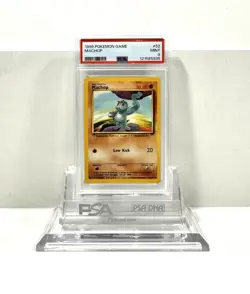 MACHOP 52/102 - BASE SET 1999 POKEMON CARD - FRESH SLAB - PSA 9 MINT - Image 1