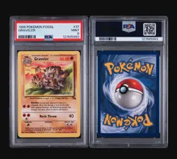 GRAVELER 37/62 - FOSSIL 1999 POKEMON CARD - FRESH SLAB - POP 165 - PSA 9 MINT - Image 4