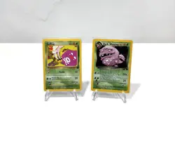 Dark Koffing & Weezing Holo - 1999 Team Rocket Pokemon Cards WOTC - NEAR MINT - Image 2