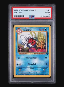 SEAKING 46/64 - JUNGLE 1999 POKEMON CARD - FRESH SLAB - POP 101 - PSA 9 MINT - Image 2