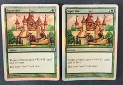 MTG 2X FOIL UNHINGED SUPERSIZE NM MAGIC THE GATHERING COMMON GREEN INSTANT CARDS - Image 4