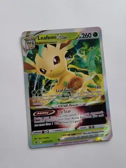Leafeon VSTAR SWSH195 Holo Black Star Promo Card Sword Shield 2022 Full Art TCG - Image 1
