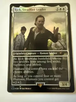 MTG Foil Rick Steadfast Leader Legendary Creature Walking Dead - Image 1