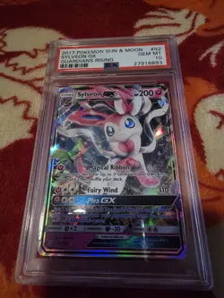 2017 POKEMON SUN & MOON GUARDIANS RISING #92A SYLVEON GX PSA 10 - Image 3