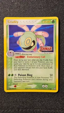 Pokemon Cradily 7/108 EX Power Keepers Holo Rare Stamped - damaged - Image 2