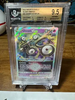 Pokemon TCG Unown VSTAR Silver Tempest 066/195 Holo Ultra Rare BGS 9.5 GEM MINT - Image 2