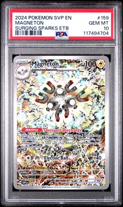 2024 POKEMON SVP EN-SV BLACK STAR PROMO #159 MAGNETON PSA 10 - Image 1