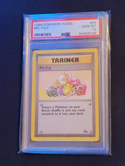 1999 Pokemon Fossil #58 Mr. Fuji GEM MT PSA 10 - Image 1