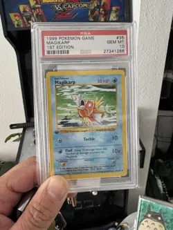 1999 POKEMON GAME 1ST ED #35 MAGIKARP PSA 10 - Image 1