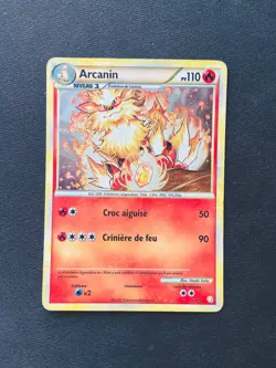 Carte Pokemon Arcanin 1/123 HOLO HGSS Heartgold SoulSilver De Base - Image 1