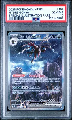 2025 POKEMON WHT EN-WHITE FLARE SPECIAL ILLUSTRATION RARE HYDREIGON EX PSA 10 - Image 1