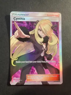 Pokemon TCG Cynthia Trainer 148/156 Sun & Moon Ultra Prism Moderately Played - Image 1
