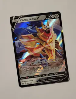Pokemon Zamazenta V 105/172 Holo Sword Shield Brilliant Stars Full Art 2022 TCG - Image 1