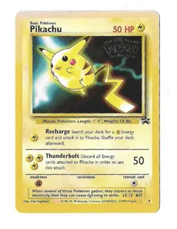 Pokemon Card - Pikachu WB Stamped Movie Promo WOTC Promo Stamped #4 - Image 1