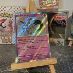 Pokemon Mimikyu TCG Paldean Fates Baby Shiny Rare Card 160/091 NM Condition - Image 1