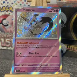 Pokemon Mimikyu TCG Paldean Fates Baby Shiny Rare Card 160/091 NM Condition - Image 2